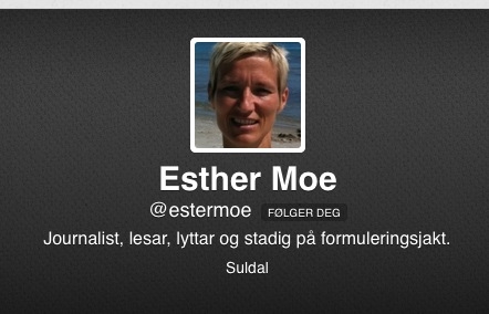 Esther Moe - blogg