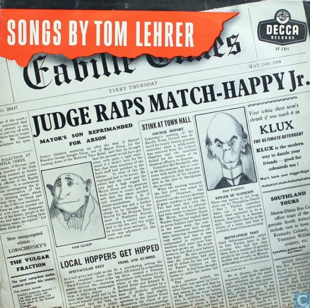 songs by tom lehrer