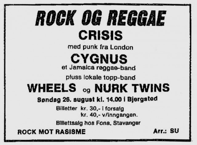 Rock og reggae plakat